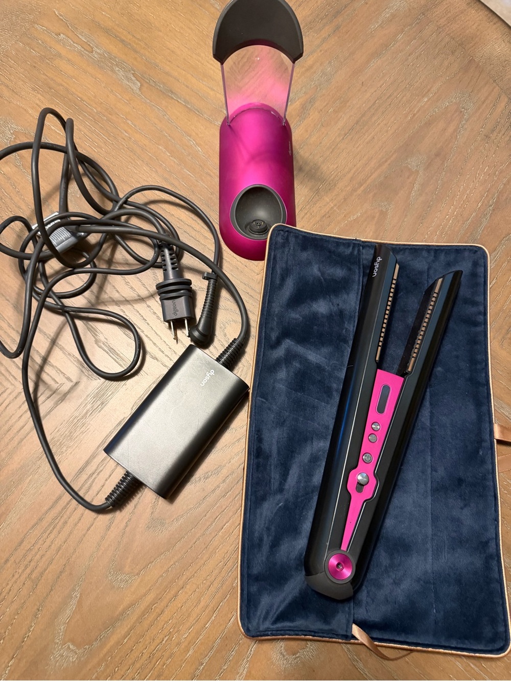 Dyson Hot Pink Hair Straightener & Travel Stand